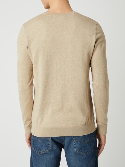 SELECTED HOMME Pullover aus Pima-Baumwolle Modell 'Berg' Beige Melange 5