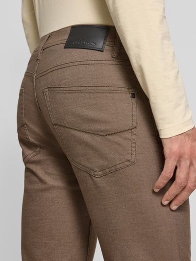 Pierre Cardin Slim fit stoffen broek met viscose, model 'Lyon' Beige - 3