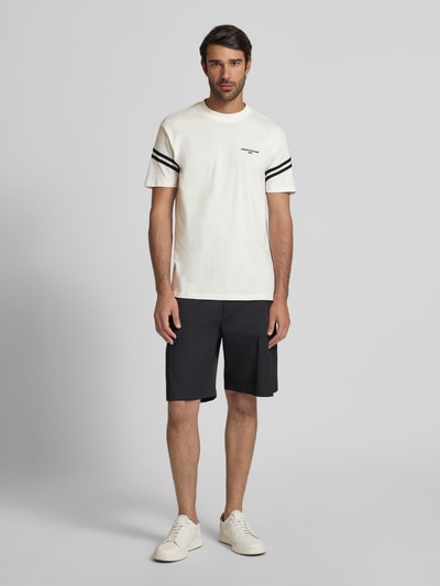 Armani Exchange T-shirt z wyhaftowanym logo i okrągłym dekoltem Biały 1