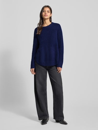MSCH Copenhagen Relaxed Fit Strickpullover mit Alpaka-Anteil Modell 'Miabelle Hope' Dunkelblau 1