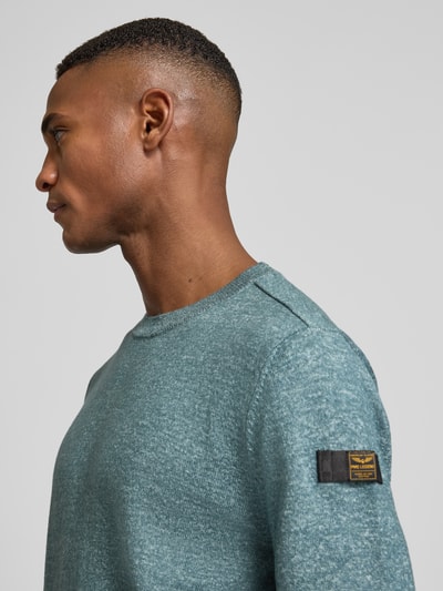 PME Legend Strickpullover mit gerippten Abschlüssen Blau 3