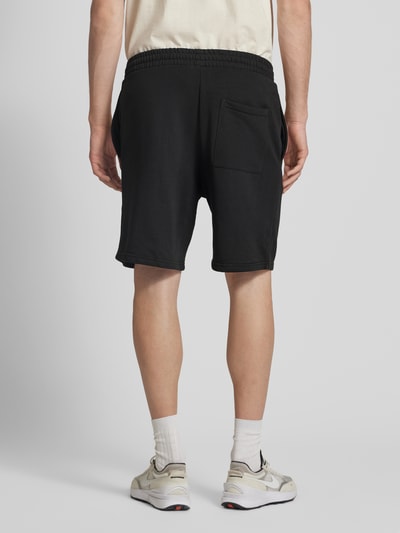REVIEW Relaxed Fit Sweatshorts mit Label-Stitching Black 5