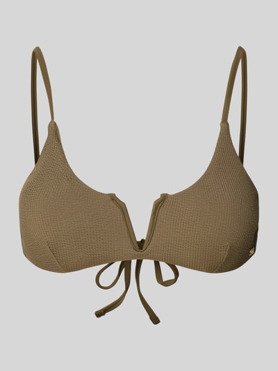 Shiwi Bikinitop met V-hals, model 'Leah' Olijfgroen - 1