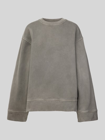 WEEKDAY Oversized Sweatshirt mit überschnittenen Schultern Taupe 2