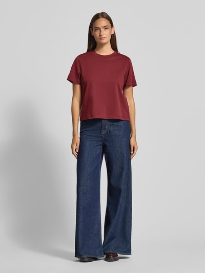 s.Oliver RED LABEL Regular Fit T-Shirt aus reiner Baumwolle Bordeaux 1