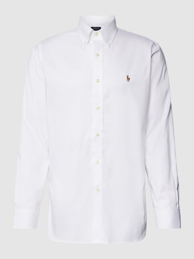 Polo Ralph Lauren Custom Fit Business-Hemd mit Button-Down-Kragen Weiss 2
