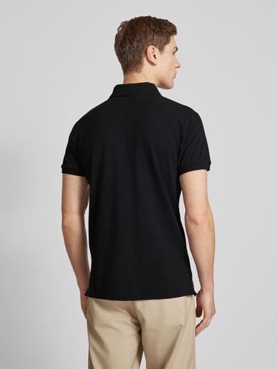 Alpha Industries Regular fit poloshirt met labelprint Zwart - 5