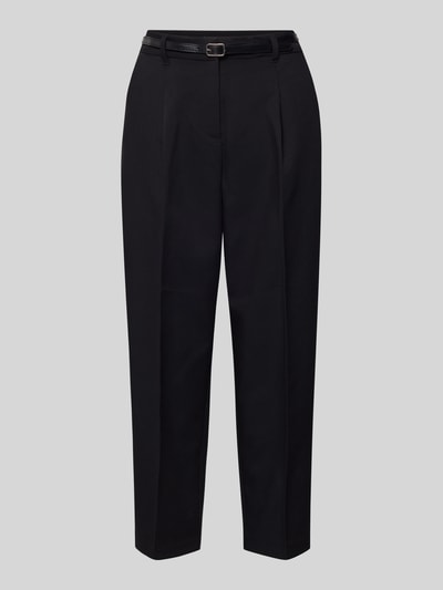 Produktfoto, Barrel Fit Stoffhose mit Gürtel Modell 'ELMA' von Vero Moda, unifarben, mittelhoher Bund, Bundfalten, seitliche Taschen