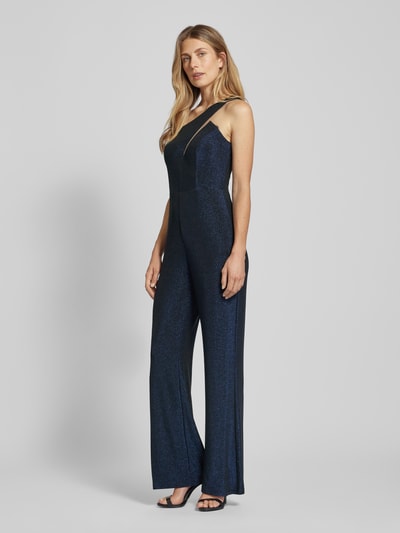 V.M. Jumpsuit mit One-Shoulder-Träger Dunkelblau 1