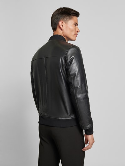 Original Bombers Jacke in Leder-Optik Black 5