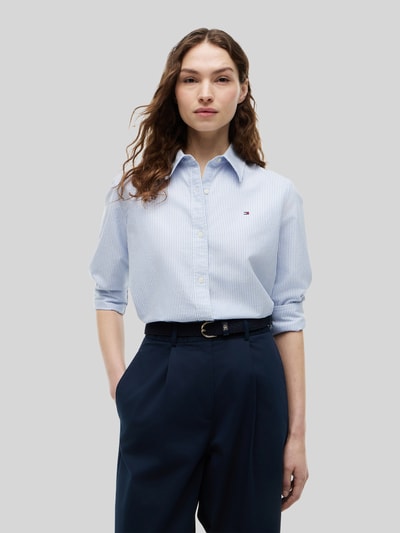 Tommy Hilfiger Regular Fit Freizeithemd aus reiner Baumwolle Hellblau 4