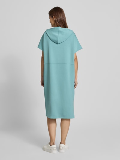 Christian Berg Woman Sweatkleid mit Statement-Print und Kapuze Aqua 5