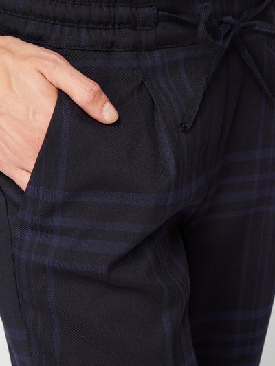 OPUS Easy Pants mit Tartan-Karo Marine 5