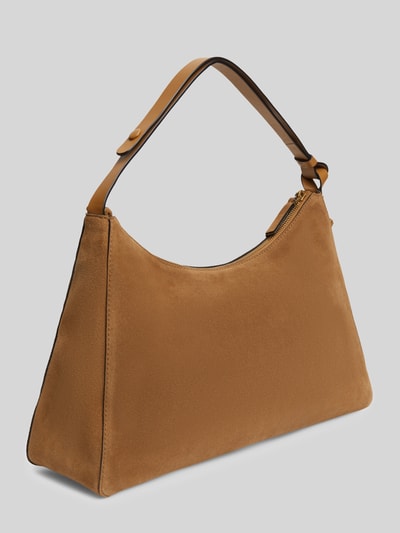 Tommy Hilfiger Henkeltasche aus echtem Veloursleder mit Label-Detail Cognac 5