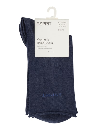 Esprit Socken im 2er-Pack  Blau Melange 2