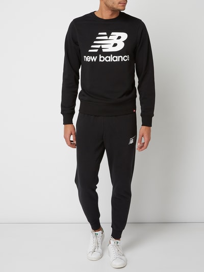 New Balance Athletic Fit Sweatshirt mit Logo-Print Black 1