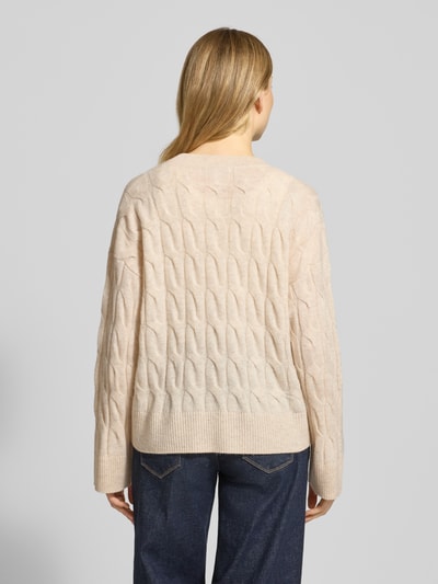 Tommy Hilfiger Oversized gebreid jack van pure wol Ecru - 5