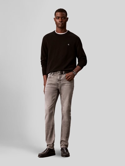 Calvin Klein Jeans Tapered Fit Jeans aus Baumwoll-Mix Hellgrau 1
