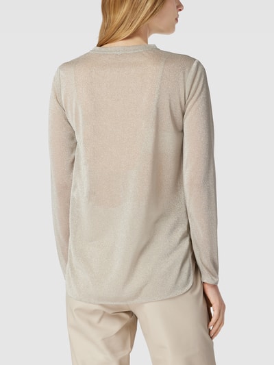 MaxMara Leisure Shirt met lange mouwen en effectgaren, model 'FILLY' Goud gemêleerd - 5