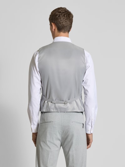 Zuitable Kamizelka garniturowa z dekoltem w serek model ‘WESLEY’ Morski 5