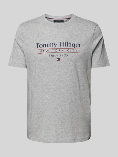 Tommy Hilfiger T-Shirt mit Label-Print Hellgrau 2