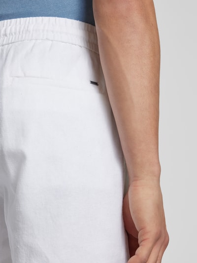 Only & Sons Korte broek van een mix van katoen en linnen, model 'LINUS' Wit - 3