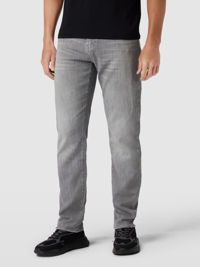 ARMANI EXCHANGE Slim Fit Jeans im 5 Pocket Design hellgrau