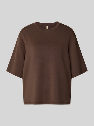 Productfoto, Sweatshirt met 1/2-mouw model 'BANU 231' van Soyaconcept, bruin, relaxed fit, mix van modal, ronde hals