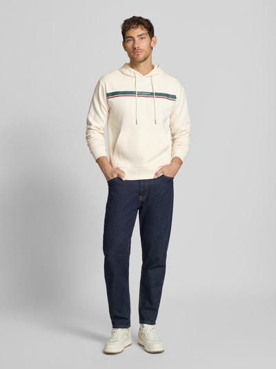 Tom Tailor Denim Regular fit hoodie van katoenmix Offwhite - 1