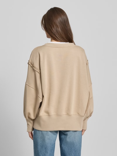 miss goodlife Oversized Sweatshirt aus reiner Baumwolle mit Statement-Print Sand 5