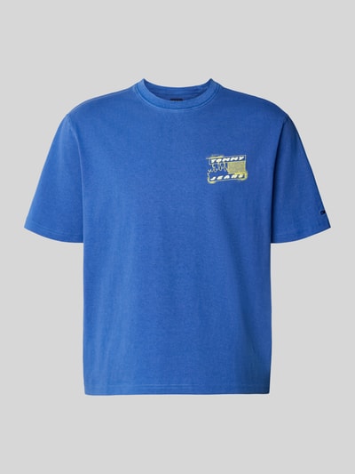 Produktfoto, Regular Fit T-Shirt aus reiner Baumwolle Modell '90s' von Tommy Jeans in Uniblau, Rundhals, kurzarm, Applikation mit Label Print