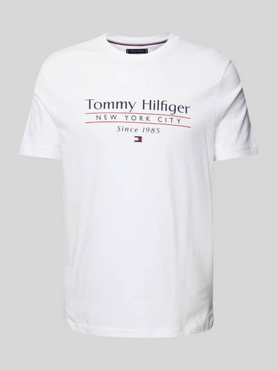 Tommy Hilfiger T-Shirt mit Label-Print Weiss 2