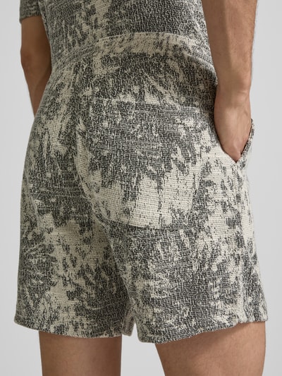 Samsøe Samsøe Korte broek met elastische band, model 'SAJABARI' Middengrijs gemêleerd - 3