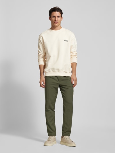 WOODBIRD Sweatshirt met labelprint, model 'CANE' Offwhite - 1