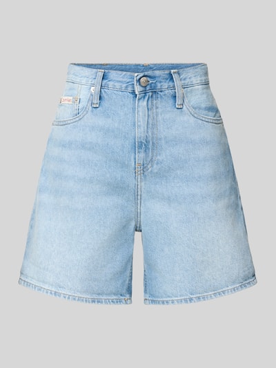 Calvin Klein Jeans Szorty jeansowe o kroju mom fit z 5 kieszeniami i detalem z logo Jasnoniebieski 2