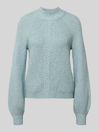 Only Regular fit gebreide pullover van viscosemix, model 'KATIA' Oceaanblauw gemêleerd - 2