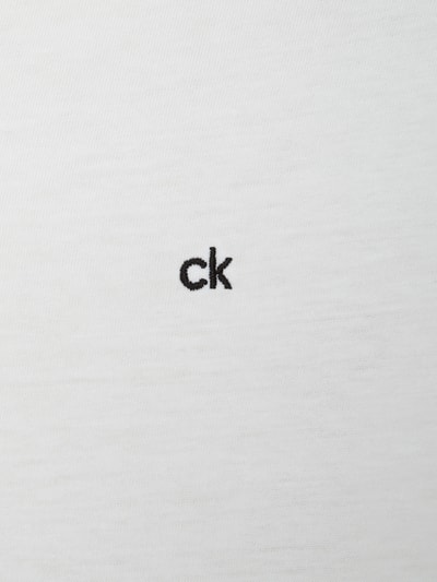 CK Calvin Klein T-Shirt mit Logo-Stickerei Weiss 2