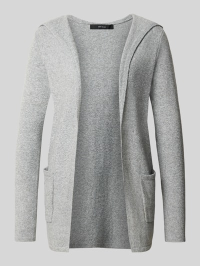 Produktfoto, hellgrauer Regular Fit Cardigan mit Kapuze Modell 'DOFFY' von VERO MODA, weiche Textur, zwei aufgesetzte Taschen