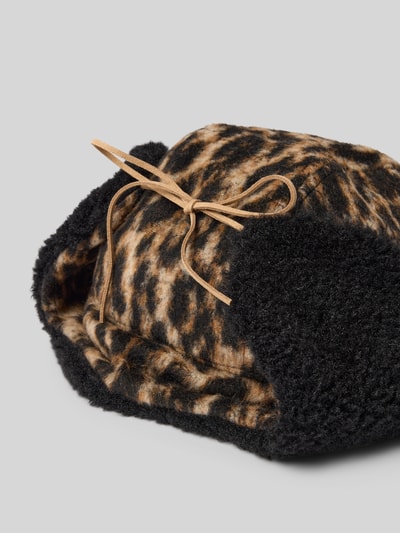 Barts Fitted Cap aus Woll-Mix mit Logo-Stitching Modell 'Sunnaha' Mittelbraun 2