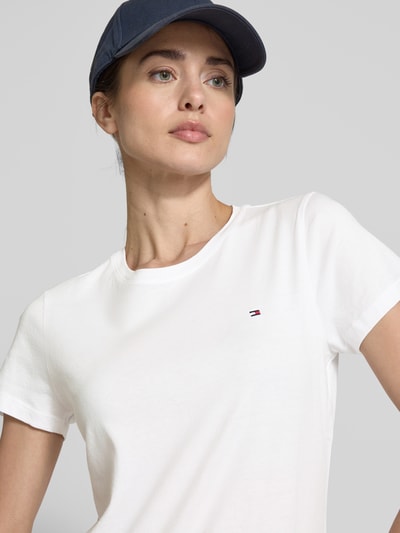 Tommy Hilfiger T-Shirt mit Logo-Stitching Weiss 3