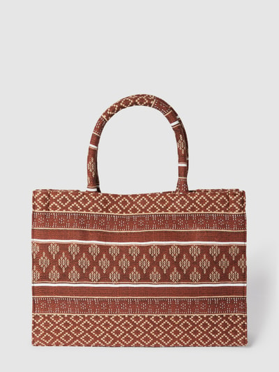 ANOKHI Tote Bag mit Allover-Muster Modell 'Booktote LRG' Rostrot 5