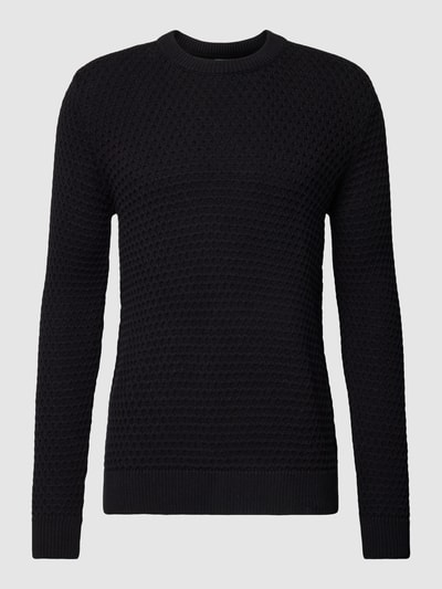 SELECTED HOMME Strickpullover mit Strukturmuster Modell 'REMYS' Black 2