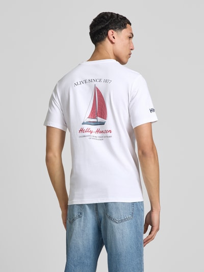 Helly Hansen T-Shirt mit Logo- und Motiv-Print Modell 'SHORELINE' Weiss 5
