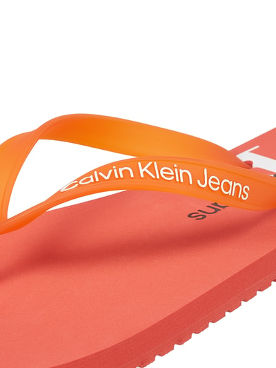 Calvin Klein Jeans Zehentrenner mit Brand-Schriftzug Rot 2