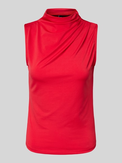 Pieces Regular Fit Top mit Stehkragen Modell 'MADISON' Rot 1