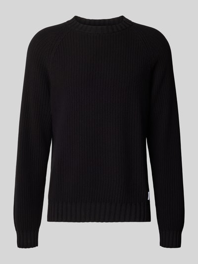 Hugo Blue Regular Fit Strickpullover aus reiner Baumwolle Modell 'SONNEE' Black 2