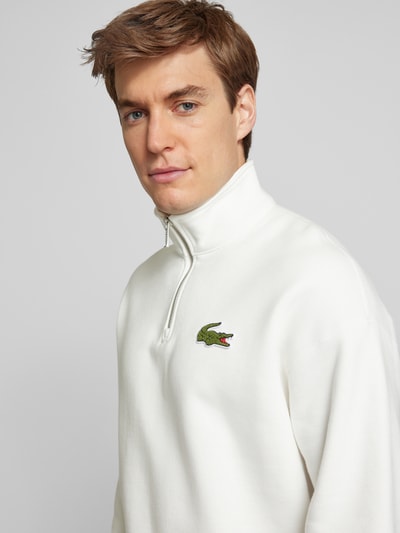 Lacoste Bluza z detalem z logo Biały 3