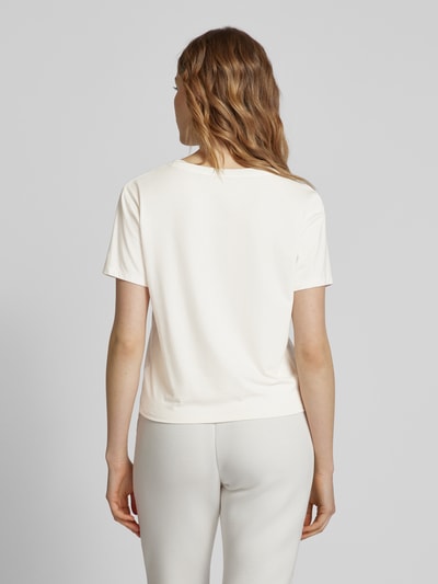 HUGO T-shirt met labelprint, model 'NIKKA' Offwhite - 5