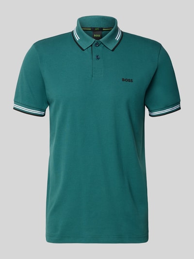 BOSS Green Slim fit poloshirt van puur katoen model 'PAUL' Donkergroen - 2