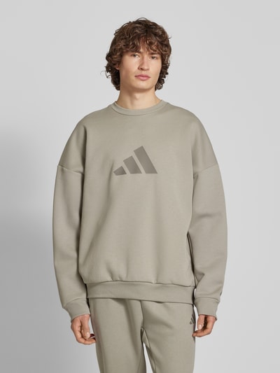 ADIDAS SPORTSWEAR Oversized sweatshirt met labelprint Taupe - 4